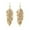 Golden, variant on Grandest Birch Women\'s Retro Boho Alloy Feather Rhinestone Eardrops Party Hook Dangle Earrings Alloy, Rhinestone Gold