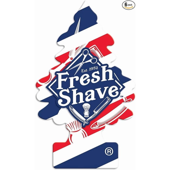 LITTLE Air Fresheners Car Air Freshener. Hanging Tree Provides Long Lasting Scent for Auto or Home. Fresh Shave, 24 Air Fresheners