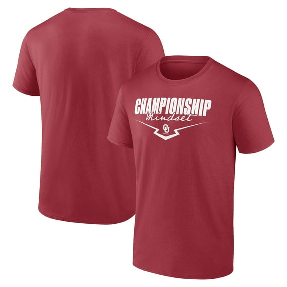 Men's Logo Athletic Crimson Oklahoma Sooners Softball Championship Mindset T-Shirt