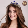 thumbnail image 2 of Crystal Tiara Crowns for Women Girls, Royal Queen Crown, Wedding Tiara for Bride,Princess Crystal Hair Accessories for Quinceanera Pageant Prom Birthday, 2 of 4