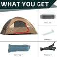 thumbnail image 5 of Golabs CT1 2 Person Dome Tent for 2 Adults, Easy Setup Waterproof Lightweight All-Season Camping Tent,Camel, 5 of 7