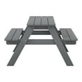 thumbnail image 4 of WestinTrends Malibu Outdoor Patio Kids HDPE Plastic Picnic Bench Table, Gray, 4 of 6