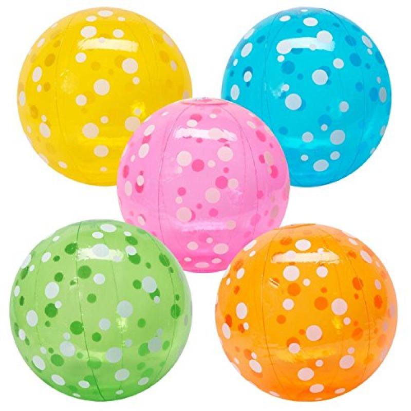Fun Express Inflatable PolkaDot Beach Balls (1 Dozen)