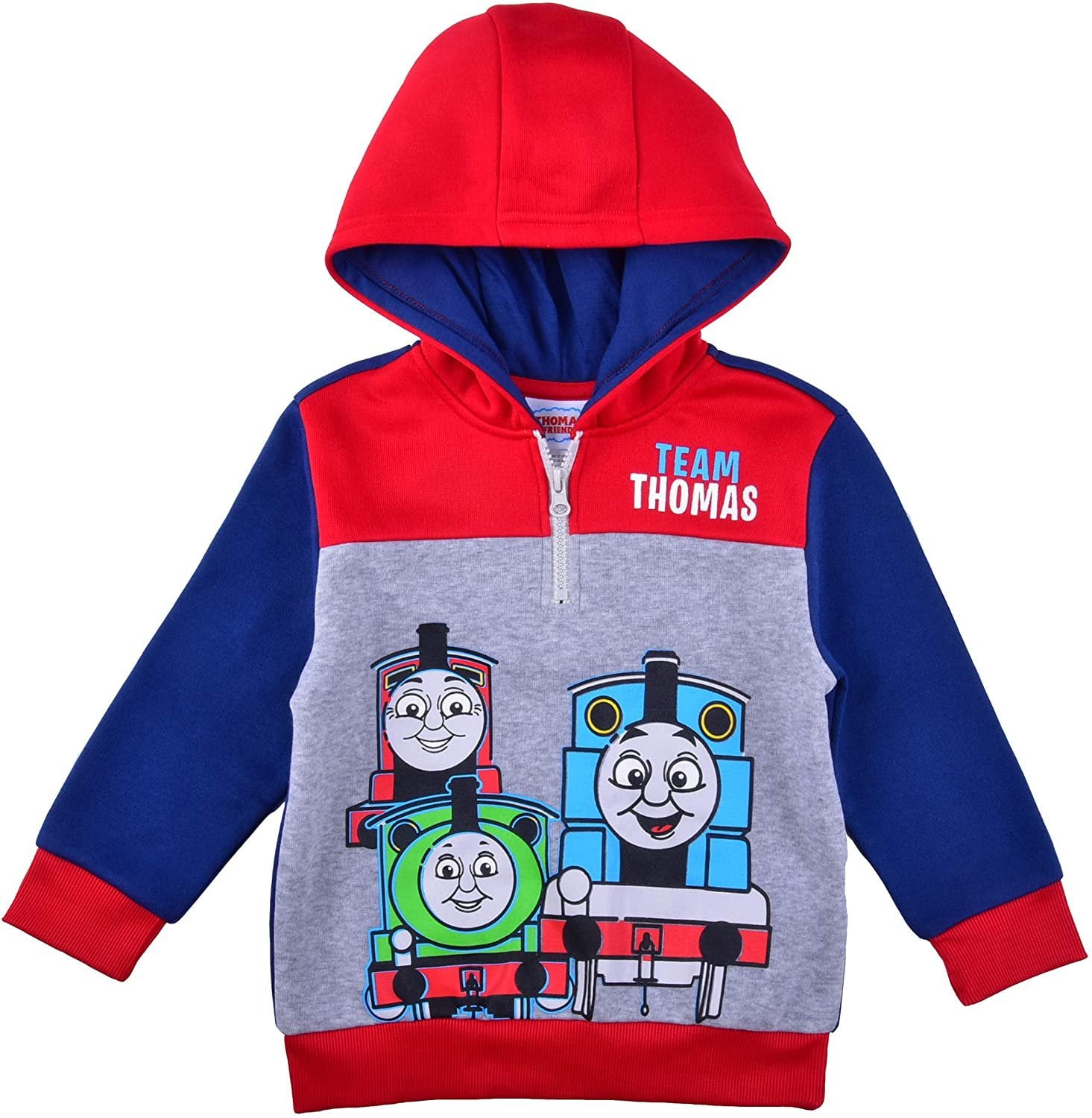 Thomas & Friends Thomas The Train Half-Zip Fleece Pullover Hoodie 