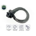 thumbnail image 4 of Overland Vehicle Systems Shackle Rope 19-8716 7/16 Inch Diameter Rope; Rated to 41 000 Pounds; With Collar; Gray; With Storage Bag, 4 of 5