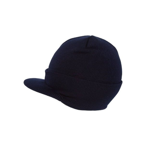 STAR NEW CUFF NAVY BLUE Beanie Visor Skull Cap HAT