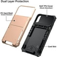 thumbnail image 6 of Case for iPhone XS Max Case Wallet ID Slot Credit Card Holder Scratch Resistant Dual Layer Protective Bumper Rugged TPU Rubber Armor Hard Shell Case Cover for iPhone XS Max 10S Max (Rose Gold), 6 of 13