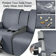 thumbnail image 3 of Housse de Causeuse Inclinable 2024 avec Console, Housses de Sofa 100 % Imperméables, Housses de Canapé Inclinable, Housse de Sofa Séparé (Gris Bleu), 3 of 12