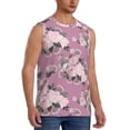thumbnail image 2 of Daiia Rose Flowers Printed Men's Tank Tops,Casual Soft Sleeveless Gym Muscle Shirts Bodybuilding Tee-Small, 2 of 8