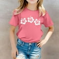thumbnail image 2 of Fshinging Cute Summer Tops for Girls T Shirts Printed Round Neck Short Sleeved Shirt Shirt Athletic Tops Tees, 2 of 5