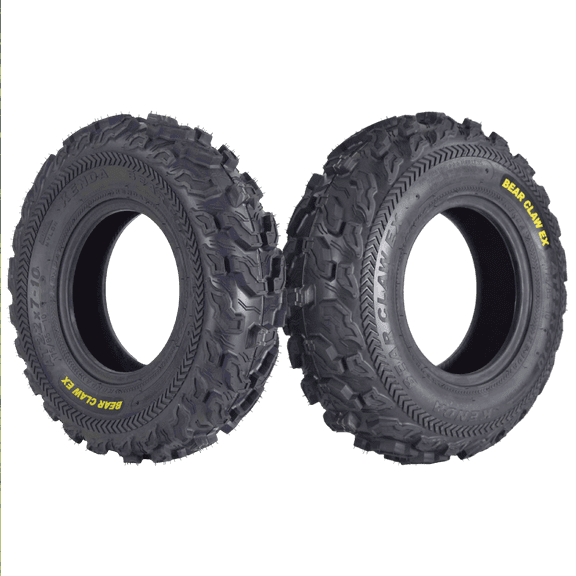 Kenda Bearclaw EX K573 - 22x7-10 Front Tires for All Terrain (ATV), UTV, and Side by Side (SxS) Vehicles - 6-Ply - Bear Claw EX 22x7x10 (2-Pack)
