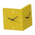 thumbnail image 4 of Double Sided Wall Clock, Wall Hanging Clocks, Minimalist Double Faced Clocks Night Light, Square Lighted Corner Clock for Hallway Study Room Yellow, 4 of 7