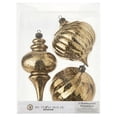 thumbnail image 3 of 3 Count Gold Mercury-Style Shatterproof Christmas Ornaments, by My Texas House, 3 of 6