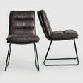 thumbnail image 4 of Homy Casa Set of 2 Accent Chairs with Soft Upholstered Seat and Sturdy Metal Frame for Museum, Gallery, and Lounge Use, 4 of 7