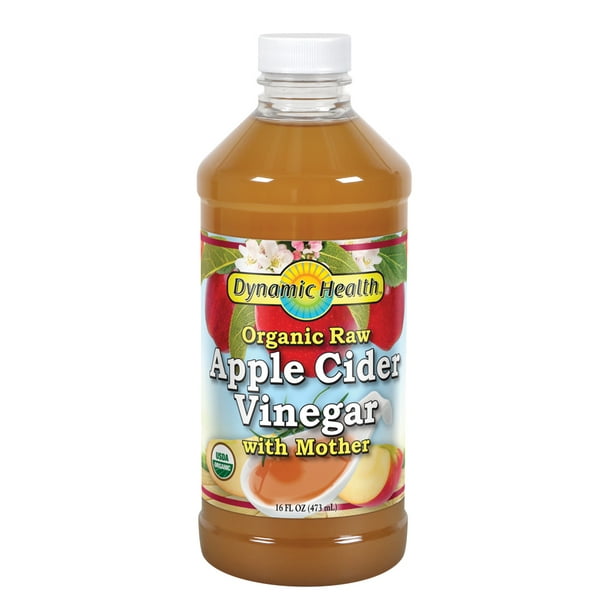 Dynamic Health Certified Organic Raw Apple Cider Vinegar with Mother |  Unfiltered, Unpasteurized | 16 FL OZ - Walmart.com