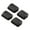 square black, variant on Pack of 4 Stackable Furniture Risers for Sofa Coffee Table Bed Legs Plastic Support Pads Quick Installation