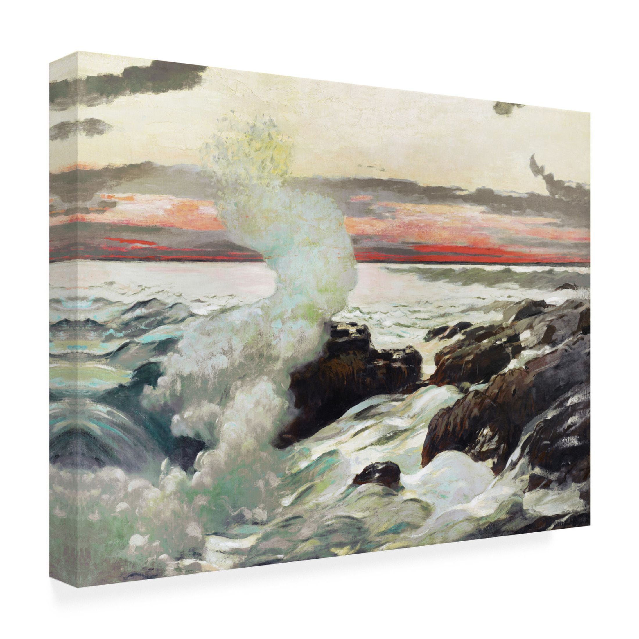 Trademark Fine Art Winslow Homer Homer's Crashing Waves II Canvas Wall Art