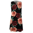 thumbnail image 3 of FASHIONWT Casual Floral Print Metal Embellishment Sleeveless Mini Women Sun Dress, 3 of 4