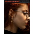 thumbnail image 3 of FaithHeart Snake Dangle Hoop Earrings for Women Men Drop Python Snake Animal Earrings Huggie Hoops Hypoallergenic Gold Plated Ear Jewelry Gift for Daughter Birthday Christmas, 3 of 9