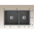 thumbnail image 1 of American Imaginations 34-in. W CSA Approved Coffee Kitchen Sink With 2 Bowl, 1 of 2