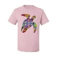 thumbnail image 2 of Wild Bobby, Colorful Rainbow Sea Turtle Animal Lover Men's Graphic T-Shirt, Light Pink, X-Large, 2 of 3