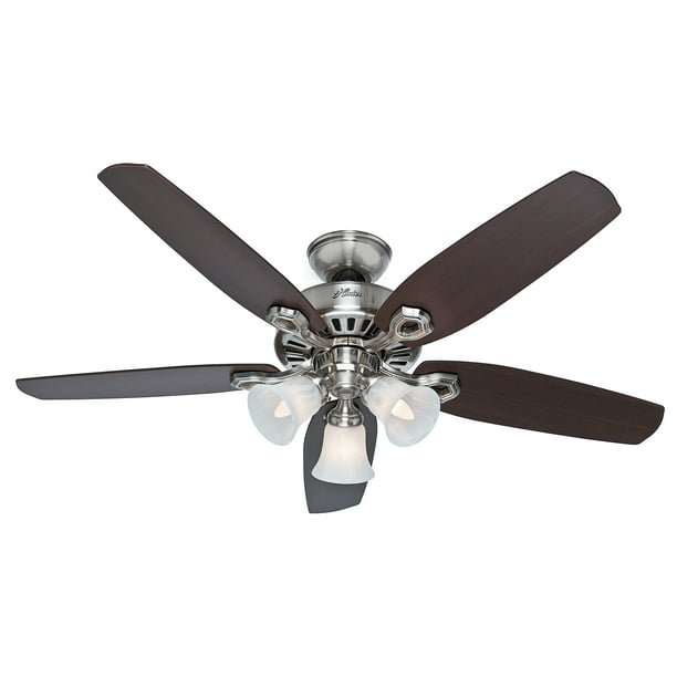 Hunter 52 Builder Brushed Nickel, How Do You Fix A Pull Chain On Hunter Ceiling Fan