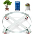 thumbnail image 4 of 55 Gallon Heavy Duty Drum Dolly, 1000lbs Load Capacity, Barrel Dolly Cart Drum Caddy, Non Tipping Hand Truck Capacity Dollies with Steel Frame 4 Swivel Casters Wheel, for Warehouse Drum Handling, 4 of 6