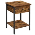 thumbnail image 1 of VINCYER Nightstand, End Table, Side Table with Drawer and Shelf, Bedroom, Living Room, Easy Assembly, Metal, Industrial Design, Rustic Brown, 1 of 5