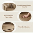 thumbnail image 4 of AFO Velvet Barrel Chair with Storage Ottoman, Cozy Armchair Accent Chair Set of 1 for Living Room and Bedroom, Khaki, 4 of 9