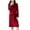 Claret, variant on Lovskoo 2024 Flannel Bathrobe for Women Winter Warm Solid Color Strap Pocket Sleepwear Nightgown Loungewear Gray