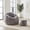 Gray, variant on Giant Pink Faux Fur Bean Bag Chair Oversized Shell-Shaped Floor Sofa for Gaming and Reading
