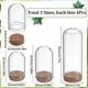 thumbnail image 2 of Vitrina de campana de cristal con base de madera, 12 unidades, 1,44/1,75/2,82 pulgadas, frascos decorativos pequeños, 2 of 5