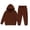 1-Coffee230, variant on WOYY Toddler Girls Outfits Solid Color Long Sleeve Hoodie Sweatpants Set, Sizes 3-4T