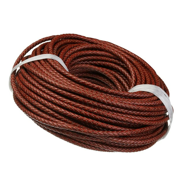 Correa de material cuero con cordón de material cuero tejido para manualidades con cordón de colr de BLESIY Cordón trenzado tejido