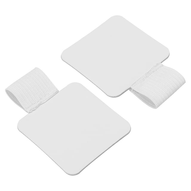 Unique Bargains Leather Self Adhesive Pencil Clip Pen Loop Holder with Elastic, White 6 Pack