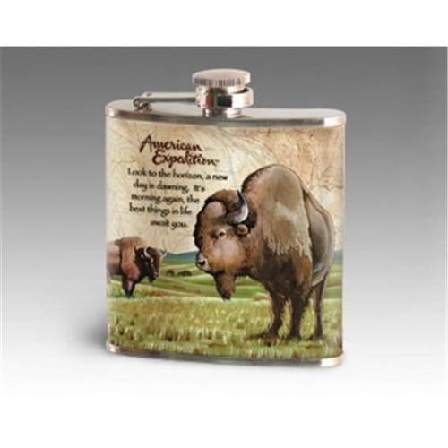 American Bison Steel Hip Flask