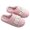 Pink, variant on Womens Slippers - Cozy Embroidered Letter Knit Slippers For Women Warm Thick Soled Home Footwear With Comfort Indoor Casual