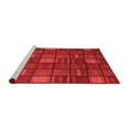 thumbnail image 2 of Ahgly Company Machine Washable Indoor Round Checkered Red Modern Area Rugs, 6' Round, 2 of 4