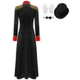 thumbnail image 4 of vastwit Women Medieval Circus Ringmaster Outfit Magician Jacket Lion Tamer Tuxedo Tailcoat Black A M, 4 of 7