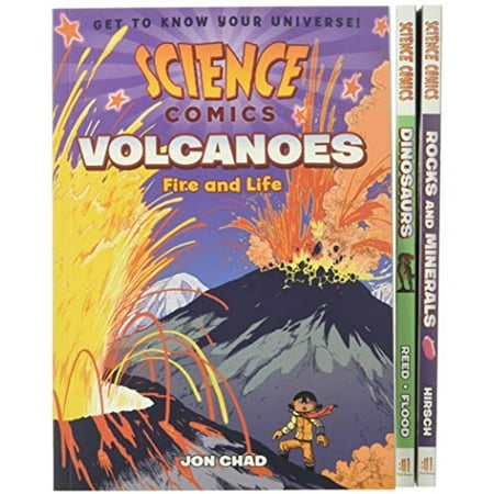 Science Comics Boxed Set: Volcanoes, Dinosaurs, and Rocks and Minerals ...