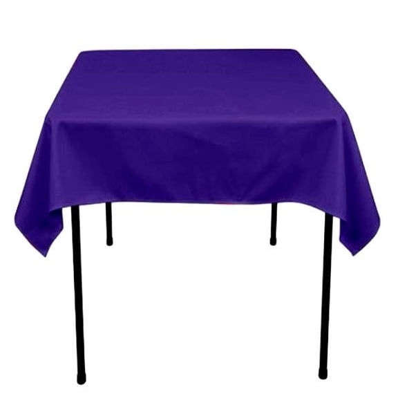 20 pack 60"x 60" Square Overlay Tablecloth 100% polyester Wholesale Wedding", (Color: Eggplant Purple)