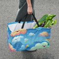 thumbnail image 7 of Cloud Large Foldable Oxford Cloth Storage Bin Cube Organizer with Grocery and Picnic Baskets, 7 of 7
