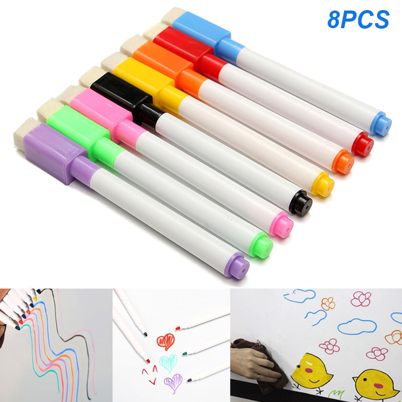 VALINK 8pcs Color Pens Wipe White Board Markers Built In Erases Walmart Canada
