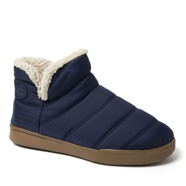 Dearfoams Mens Bryant Nylon Puffer Indoor/Outdoor Slipper Boot
