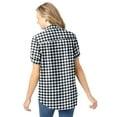 thumbnail image 2 of Woman Within Plus Size Short-Sleeve Button Down Seersucker Shirt, 2 of 3