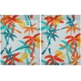 thumbnail image 2 of Coolnut Palm Tree Kitchen Curtains UV Protected Tier Curtains 2 Panels Kitchen Tiers Half Window Curtains for Guest Room Bathroom Laundry Room Basement, 24 x 27 Inch Home Decor, 2 of 7