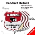 thumbnail image 2 of Video Surveillance Shield Sign Warning Security Cameras In Use (5 Pack) 6 inch X 6 inch Shield Shaped Heavy Duty 3.2 mil Vinyl Decals Weather Resistant, UV Protected Made in the USA, 2 of 6
