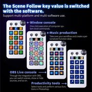 HONCLL StreamDeck 15 Key and 2 Dials Interfaces for Efficient Streaming and Editing