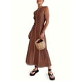 thumbnail image 6 of Women's Summer Sleeveless Extra Contrast Stitch Ribbed Knit Long Dresses, 6 of 6