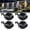 Black White Light 4pcs, variant on Solar LED Gutter Wall Light Outdoor Accent Waterproof Fence Soffit Lamp | Sun Powered Roofline Eaves Illumination Wireless Dusk Sensor Fascia Garden Perimeter Pathway Patio Deck Railing Fixture